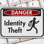 Danger Identify theft sign